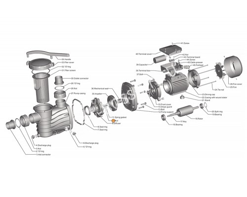 Гайка М10 рабочего колеса насоса HFC 02/03 AISI-304 Happy Pump