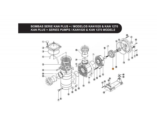 Крыльчатка насоса KAN-1020 н.о.Kripsol RPUM0013.28R