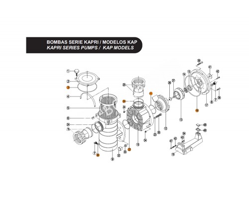Прокладки (полный комплект) насоса KAP (RPUM3116.07R)