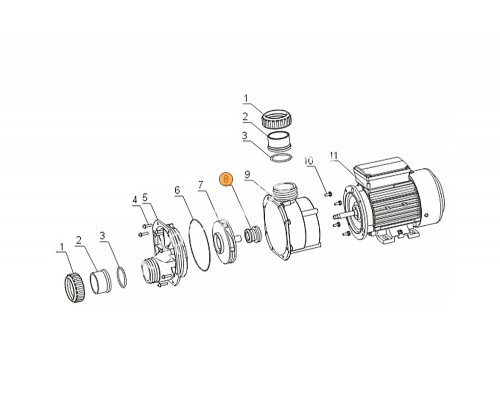 Рабочее колесо насоса WTC100-AB Mayer Schwimmbad LX A03050156