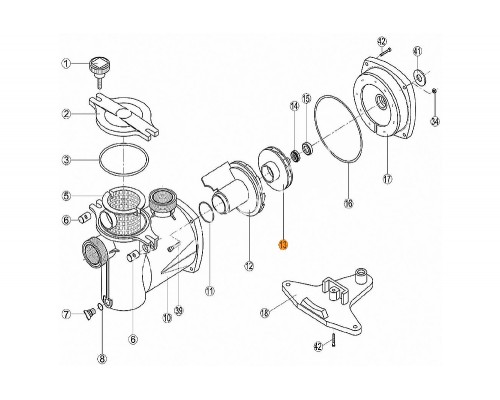 Крыльчатка насоса NK-25 Kripsol RNK 130.A/RBH0007.00R/RPUM0013.00R