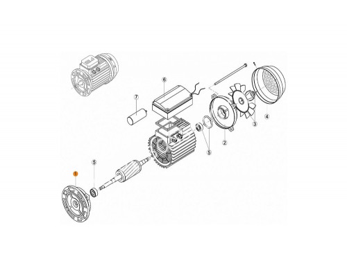 Крышка передняя эл.двигателя NK-33 (МЕС -63) Kripsol M3.7001.A/RBM1010.10R/RMOT0001.00R