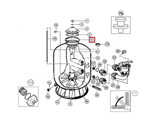 Зажимной хомут Hayward для фильтра S0310T/S0360T/S0310Se/S0360Se (SX0310N)