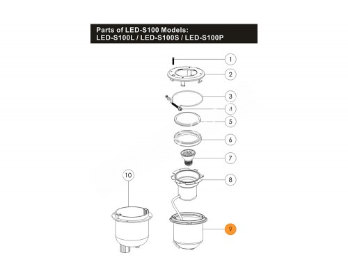 Ниша закладная нерж.сталь прожектора Emaux S100SN (88043602)