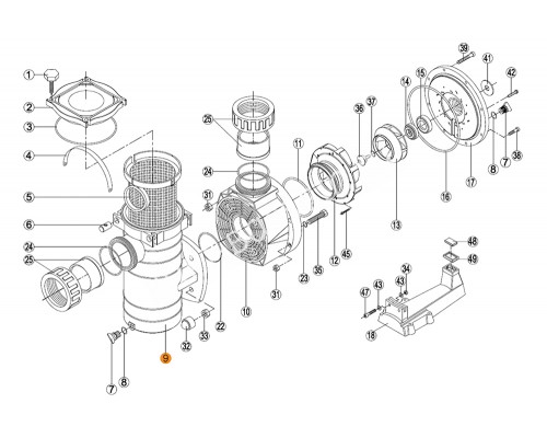 Корпус префильтра насоса KAN Kripsol RKN 090.A/RKN 093.A/RBH0014.01R/RPUM0009.02R