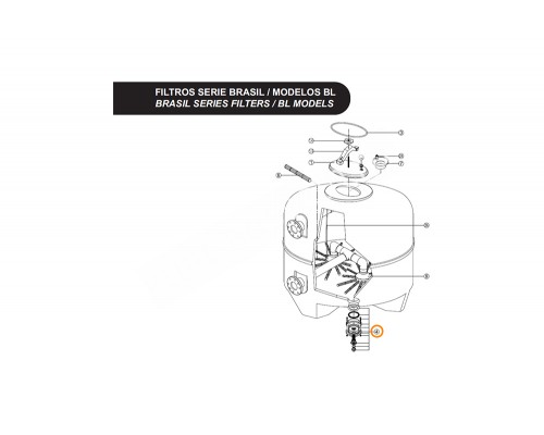Пробка сливная (компл. с сепаратором) фильтра BRASIL Kripsol RBR 040.A