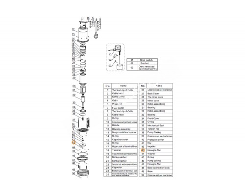 Рабочее колесо насоса QCK45 Mayer Schwimmbad LX A03010267