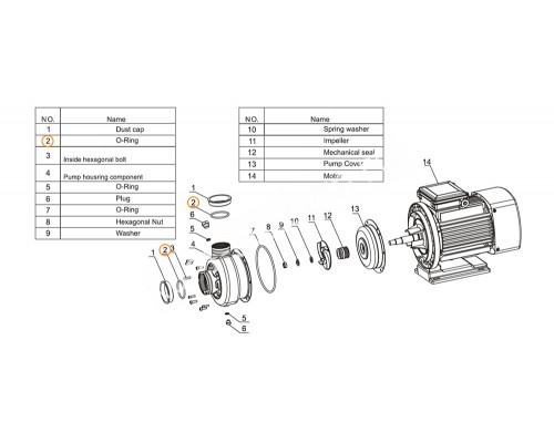 Заглушка насоса DWK Mayer Schwimmbad LX A29010001