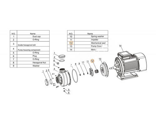 Заглушка насоса DWK Mayer Schwimmbad LX A29010001