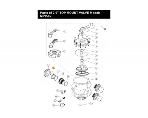 Адаптер муфты разъемной 6-ти поз. вентиля 2"   Emaux (01171154/430300989)