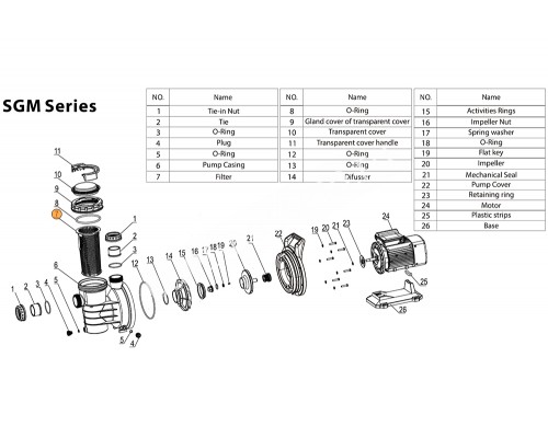 Фильтр грубой очистки насоса SGM Mayer Schwimmbad LX A34080014