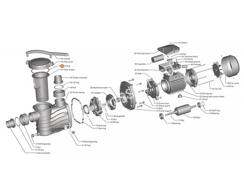 Прокладка-кольцо крышки префильтра насоса HFC 03 Happy Pump