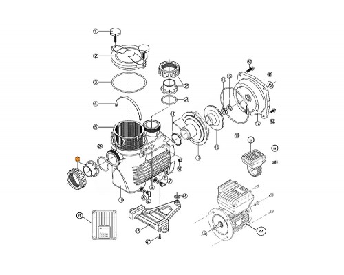 Муфта насоса KS д.63 с прокладкой Kripsol EK63.B