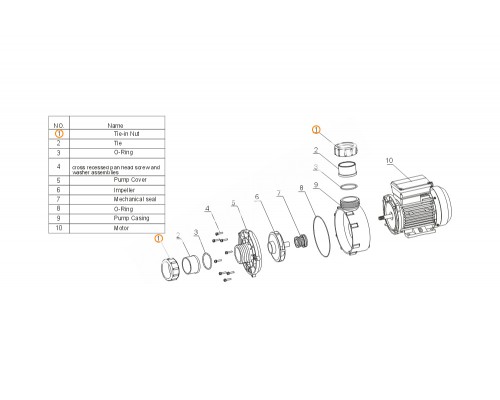 Гайка муфты d50 насоса Mayer Schwimmbad LX A31020010