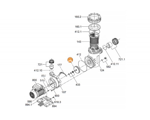 Крыльчатка насоса  Aqua Maxi  5  Aquatechnix (2921.123.004/2921123028)
