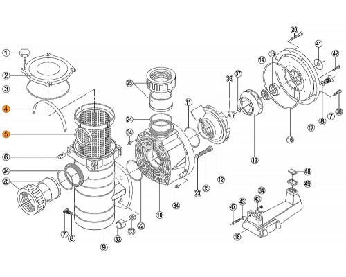 Фильтр грубой очистки насоса KAP Kripsol RKA 190.A/5/RBH0003.05R/RPUM0005.06R