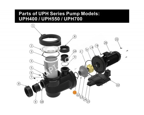 Прокладка-кольцо аппарата направления насоса UPH Emaux 111010055