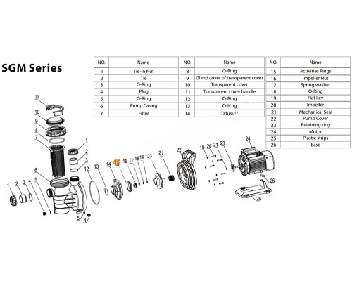 Аппарат направления насоса SGM Mayer Schwimmbad LX A09150004