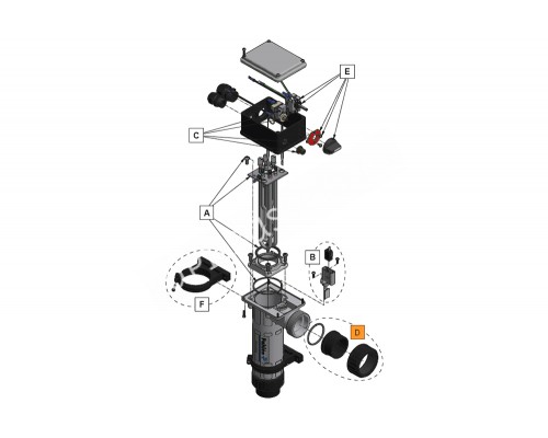 Муфта электронагревателя (пласт. корпус) с датчиком потока(2 шт)Pahlen (19970504+97050+97040/632136)