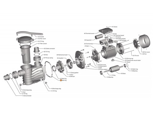 Прокладка-кольцо крышки задней насоса HFC 03 Happy Pump