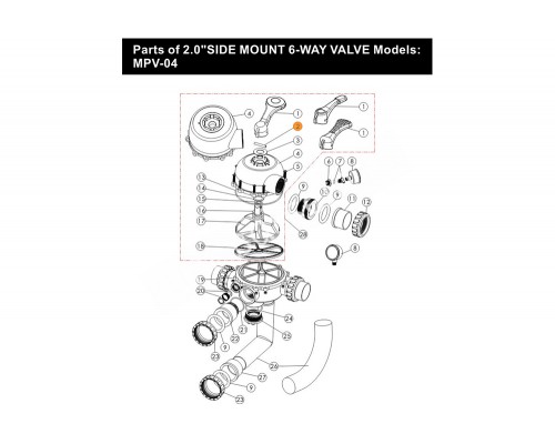 Штифт-фиксатор ручки переключ режимов 6-ти поз. вентиля (1 1/2" ; 2") Emaux (03018008)