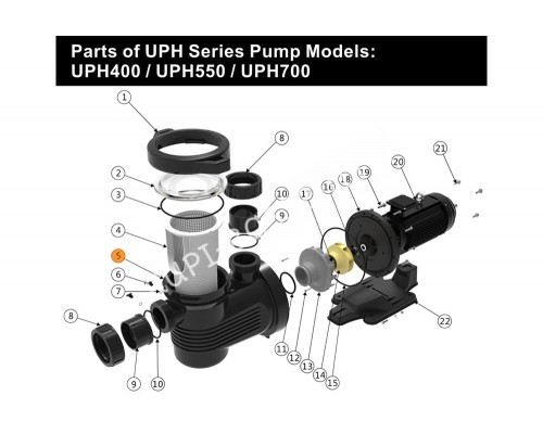 Крышка задняя насоса UPH Emaux 420208561