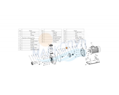 Крыльчатка насоса WTB300T Mayer Schwimmbad