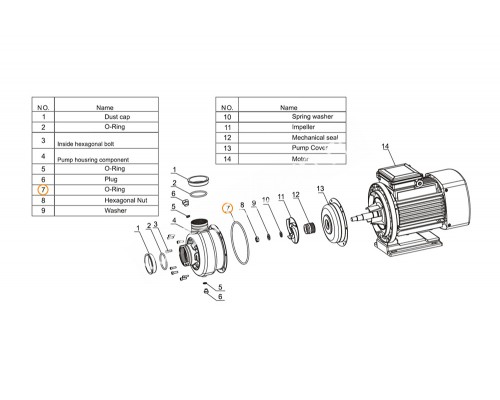 Рабочее колесо насоса DWK200 Mayer Schwimmbad LX A03010049