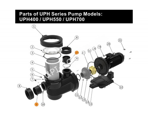 Втулка муфты d90 насоса UPH Emaux 430301845/01170095