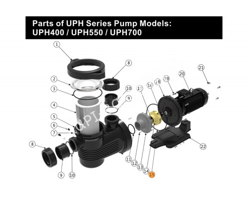 Прокладка-кольцо крышки задней насоса UPH/APS550/750 Emaux 111010053