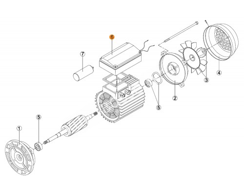 Крышка коробки распаячной насоса KA/KAP-550 (MEC-100) Kripsol (6408.A)