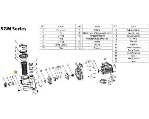 Корпус насоса SGM Mayer Schwimmbad LX A01080088