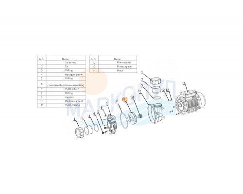Крыльчатка насоса LP200 Mayer Schwimmbad