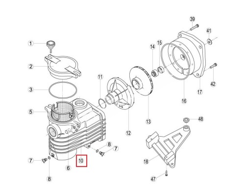 Корпус насоса Kripsol TR (RBH0010.12R)