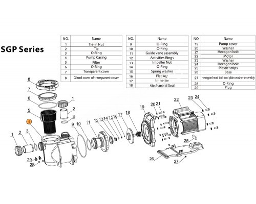 Корпус насоса SGP Mayer Schwimmbad LX A01210150