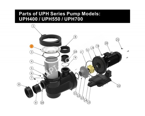 Рабочее колесо насоса UPH550 Emaux 420369027