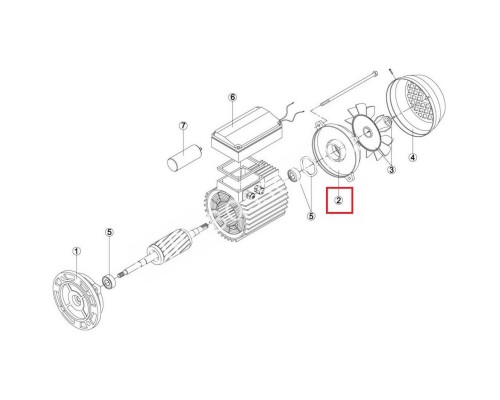 Крышка задняя эл.двиг насоса Kripsol (MEC 112) M2 (RBM1020.62R)