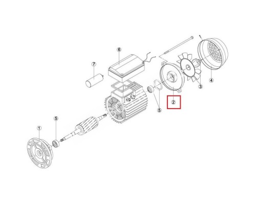 Крышка задняя эл.двиг насоса Kripsol (MEC 132) M2 (RBM1020.72R) Крышка задняя эл.двиг насоса Kripsol (MEC 132) M2 (RBM1020.72R)