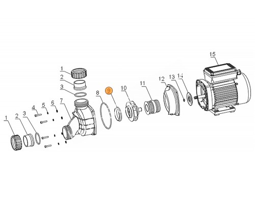 Втулка  рабочего колеса насоса SGM/SGP/SGB/WPPE Mayer Schwimmbad LX A25060002