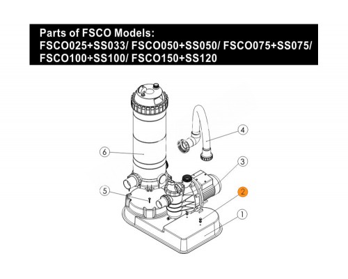 Платформа общая для фильтра картриджного СЕ и насоса SS Emaux FSCO 470033902