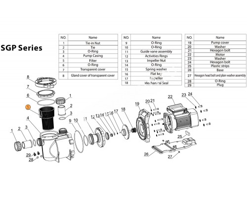 Фильтр грубой очистки насоса SGP Mayer Schwimmbad LX A34080044