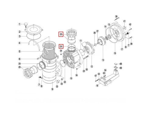 Уплотнительная резинка для насосов KAN Kripsol BC/BCP500-1250/BCG/BCPG (RBH0015.02R)