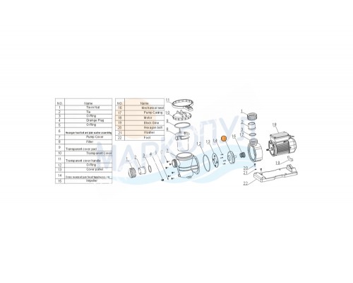 Крыльчатка насоса SMP020 Mayer Schwimmbad