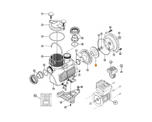Крыльчатка насоса KS-300 Kripsol RKS 136.A/RBH0007.11R/RPUM0013.11R