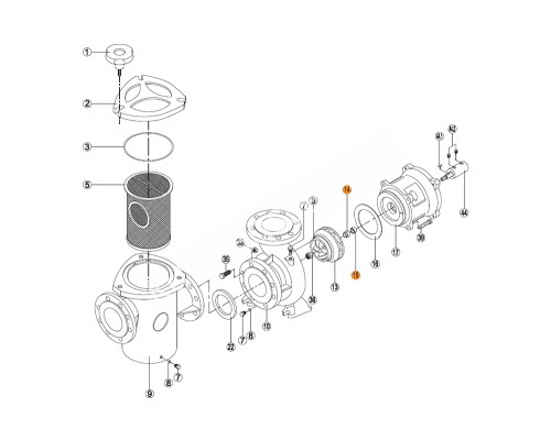 Сальник д/насоса KRH, KRF(68 м3/ч) (компл.2шт.)