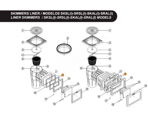 Прокладка фланца резиновая для скиммера SKAL (2шт.) Kripsol RSK 111.A