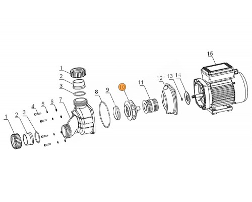 Рабочее колесо насоса WPP150 Mayer Schwimmbad LX A03050430