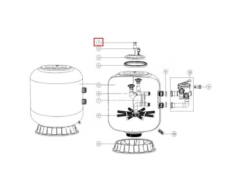 Болты крепления крышки фильтров Aquaviva L1200-1800