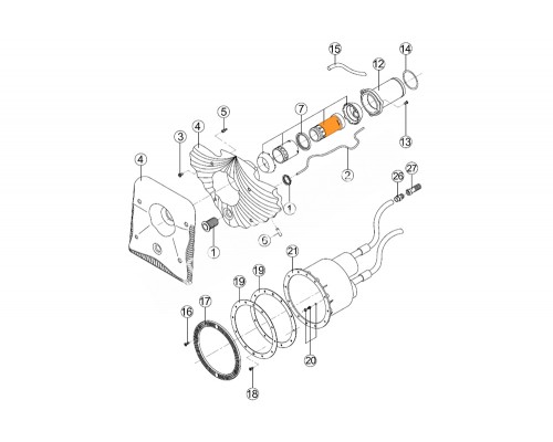 Труба - регулятор интенсивности потока воды противотока HIDROJET Kripsol RCC 010.A