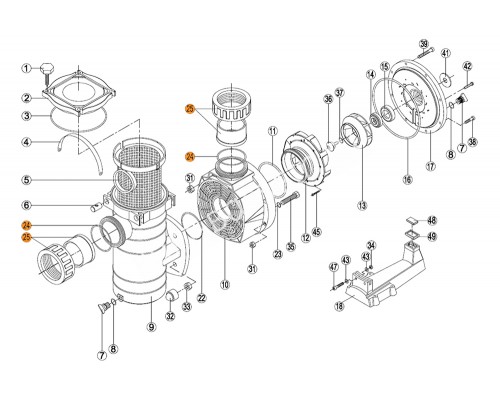 Муфта насоса KAN с прокладкой д.110 Kripsol RPUM2425.02R/RBH0015.02R